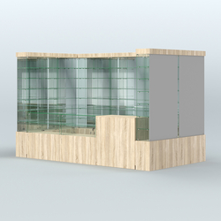 Павильон ИСТРА (глубина витрин-300мм) №3б (5, 94 кв.м), Дуб Сонома