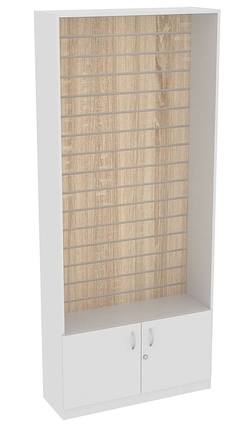 Витрина СЭСП торговая с экономпанелью №1-300 (открытая), Серый