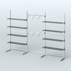 Системы ЭЛЕГАНТ пристенные с металлическими держателями для полок №9 (3600мм), Черный