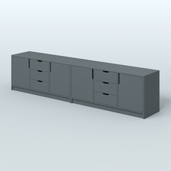 Тумба Модесто, комплект, Темно-Серый