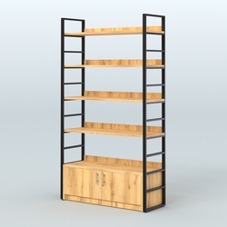 Торговый стеллаж большой STRONG - АЛЬФА №3, Дуб Золотистый