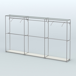 Торговая система ХРОМ без ДСП 3600 мм с поручнями №3, Белый