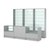 Комплект витрин с регулировочными полками NE-6 №12-1 и прилавков ЭК-3 Серый
