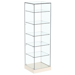 Витрина Хит продаж №501 (закрытая, задняя стенка - стекло), Крем Вайс