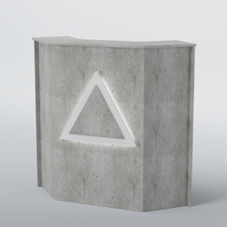 Ресепшен угловой ТРЕУГОЛЬНИК №2, Метрополитан Грей