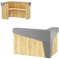 Стойка ресепшен АРТ №1, Дуб Золотистый и Темно-Серый