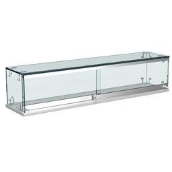 Витрина Истра настольная мини №3-3 с раздвижными дверками, Серый