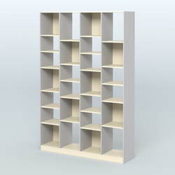 Стеллаж из ДСП серии ЛОФТ №11-2 с полками ДСП, Серый + Крем Вайс