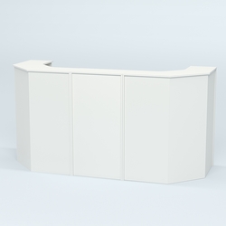 Ресепшен серии ПРАЙМ №6 со скошенными углами, Белый