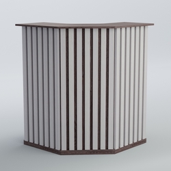 Ресепшен угловой серии ПРИЛИВ №3, Ясень Анкор темный + Ясень Анкор светлый