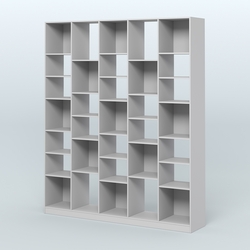 Стеллаж из ДСП серии ЛОФТ №13-2 с полками ДСП, Серый