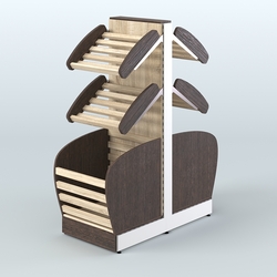 Островной низкий стеллаж для хлеба и выпечки Феникс №5, Дуб Венге + Дуб Сонома