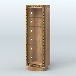 Низкая витрина декорированная НБА-501С, Орех