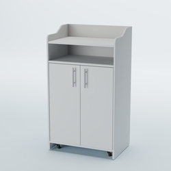 Стойка официанта "Бармен" №4-П передвижная, Белый