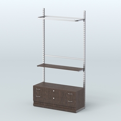 Система ЭЛЕГАНТ №5 без ДСП с тумбой T12 (1200 мм), Дуб Венге