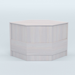 Стол-ресепшен серии ПРАЙМ №3Б угловой, Ясень Анкор светлый