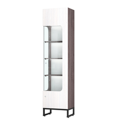 Витрина Монти №4-П левая, Ясень Анкор темный + Ясень Анкор светлый