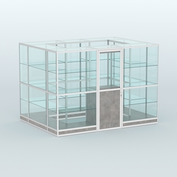 Павильон из профиля островной №1г, Бетон Чикаго светло-серый F186 ST9