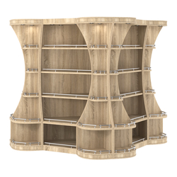 Островной высокий стеллаж ГАРАНТ №6-О с ограничителями, Дуб Сонома