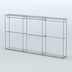 Торговая система ХРОМ без ДСП 3600 мм с поручнями №5, Метрополитан Грей