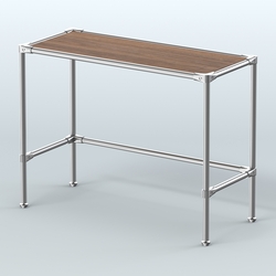 Стол большой D-43 с полкой ДСП 16мм, Орех