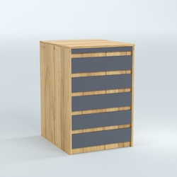 Стол-ресепшен серии ПРАЙМ №2А, Дуб Золотистый и Темно-Серый