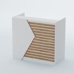 Ресепшен граунд №6А, Белый + Дуб канзас коричневый