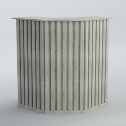 Ресепшен угловой серии ПРИЛИВ №3, Метрополитан Грей