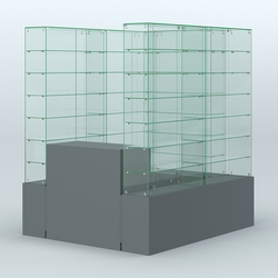 Павильон ИСТРА (глубина витрин-300мм) №1в (2, 70 кв.м), Темно-Серый