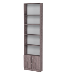 Стеллаж из ДСП с 4-мя полками 150x600 мм серии LEVEL-4 №2 (З/C - ДВП), Ясень Анкор темный