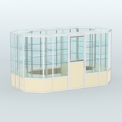 Павильон из профиля островной №5б, Крем Вайс