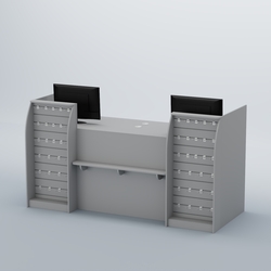 Ресепшен Атлант с фасадными наклонными экономпанелями №4, Серый