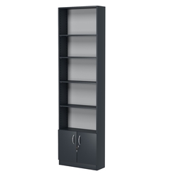 Стеллаж из ДСП с 4-мя полками 200x600 мм серии LEVEL-4 №3 (З/C - ДВП), Антрацит