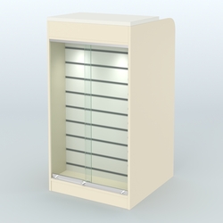 Ресепшен-Лайт №9 (600 мм) (Фасадная стенка - Экономпанель), Крем Вайс + Белый