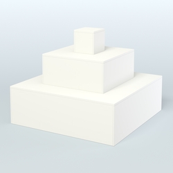 Островок-пирамида квадратный для торговых центров №1, Белый