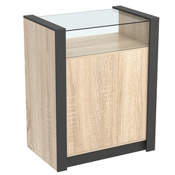 Прилавок из ДСП Модерн №2-900, Дуб Сонома + Черный