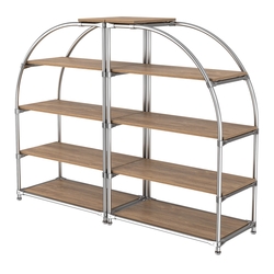 Комбинация стендов TD-06 №1-4 (с полками ДСП 16мм), Дуб Канзас коричневый