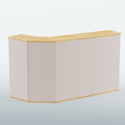 Ресепшен БАРОН №5 (ровная поверхность), Дуб Золотистый + 01 Cream