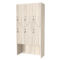 Шкаф для раздевалок СТАНДАРТ-Элегия №3-3А, Дуб Сонома