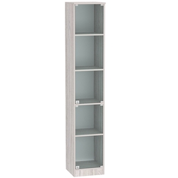 Шкаф-витрина офисная узкая ШВ-52, Ясень Анкор светлый - U31104