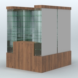 Павильон ИСТРА (глубина витрин-300мм) №1б (2, 70 кв.м), Орех