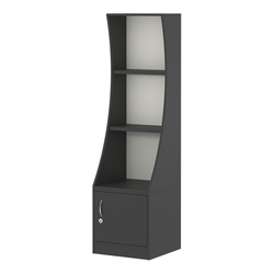 Стеллаж Гарант низкий №2-2-450, Черный и Белый