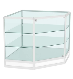 Прилавок из профиля угловой пятигранный №4 (закрытый), Белый