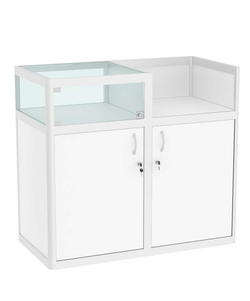 Прилавок под кассу из профиля №2  (закрытый), Белый