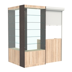 Угловой павильон №1-5П (2,16 кв.м), Дуб Сонома + Дуб Венге