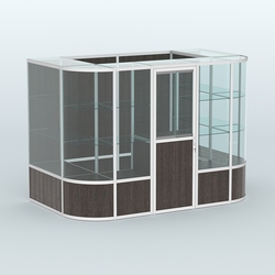 Павильон из профиля пристенный №8б (4,05 кв. м), Дуб Венге