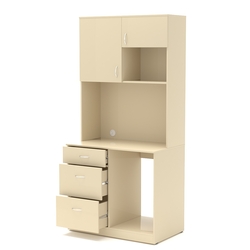 Офисная мини-кухня ПРАКТИК №6, Крем Вайс