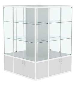 Витрина из профиля островная №2, Серый