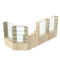 Торговый угловой островок ГРАЦИЯ №5 (открытый) (5.09 кв.м), Дуб сонома