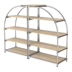 Комбинация стендов TD-06 №1-4 (с полками ДСП 16мм), Дуб Сонома